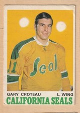 HOCKEY CARD NHL 1970-71 GARY CROTEAU ROOKIE CALIFORNIA GOLDEN SEALS OPC #189