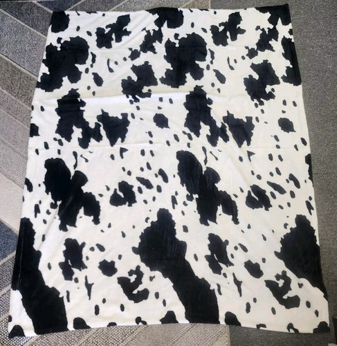 Cow Print Blanket Soft Warm Plush Cow Blanket Throw Lightweight Fleece 64 X 50 - 第 1/4 張圖片