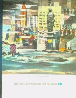 Westvaco Inspirations for Printers Magazine 203 1956 Dong Kingman 