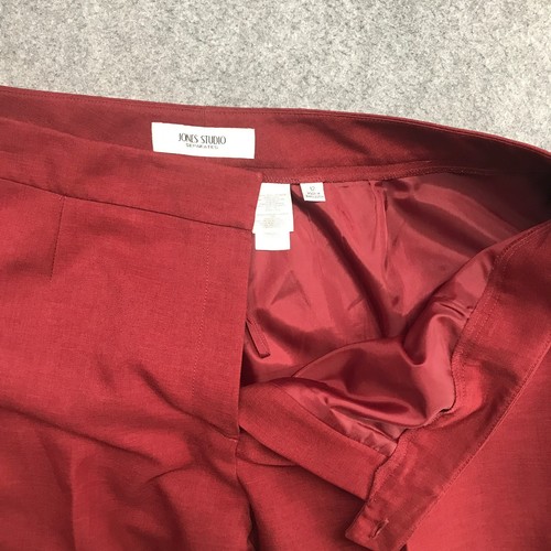 Jones Studio Separates Pants Womens Size 12 Career Basics Trouser Maroon - Picture 6 of 12