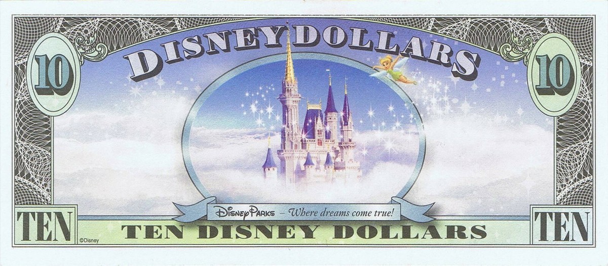 2007 T $10 Mint UNC CINDY Cinderella Disney STORE Dollars