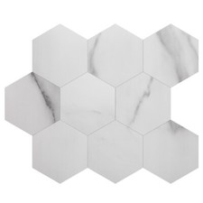 5 Sheets 10"x8" Marble Peel and Stick Self Adhesive Tile For Kitchen Bathroom