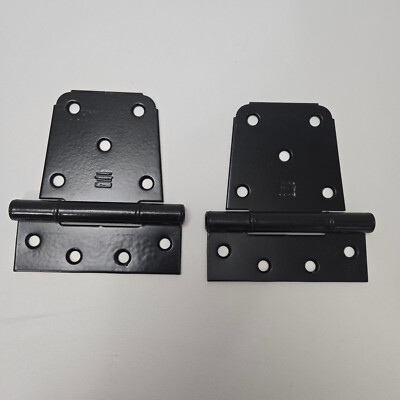 2 Stanley National 3-1/2 in Metal Heavy Duty Tee Hinge Door Gate Black