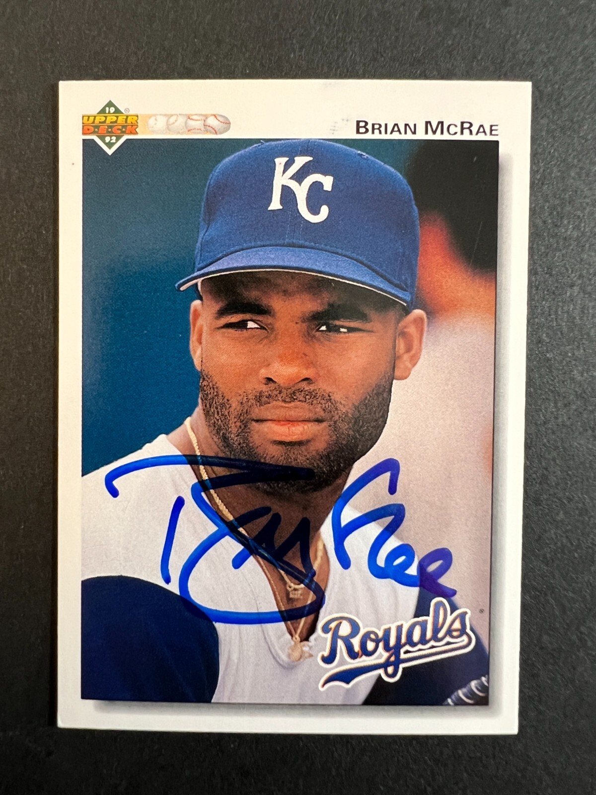 1992 Upper Deck - #157 Brian McRae signed auto - 50% off 5 or more under $5