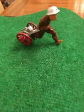 SOLDIER PULLING CANNON WITH METAL WHEELS; "MINTY CONDITION" SAME DAY SHIPPING