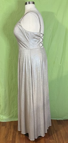 JULES & CLEO Plus Size 20 Metallic Gold A-Line Floor Length Prom Gown Dress NWT - Picture 8 of 19