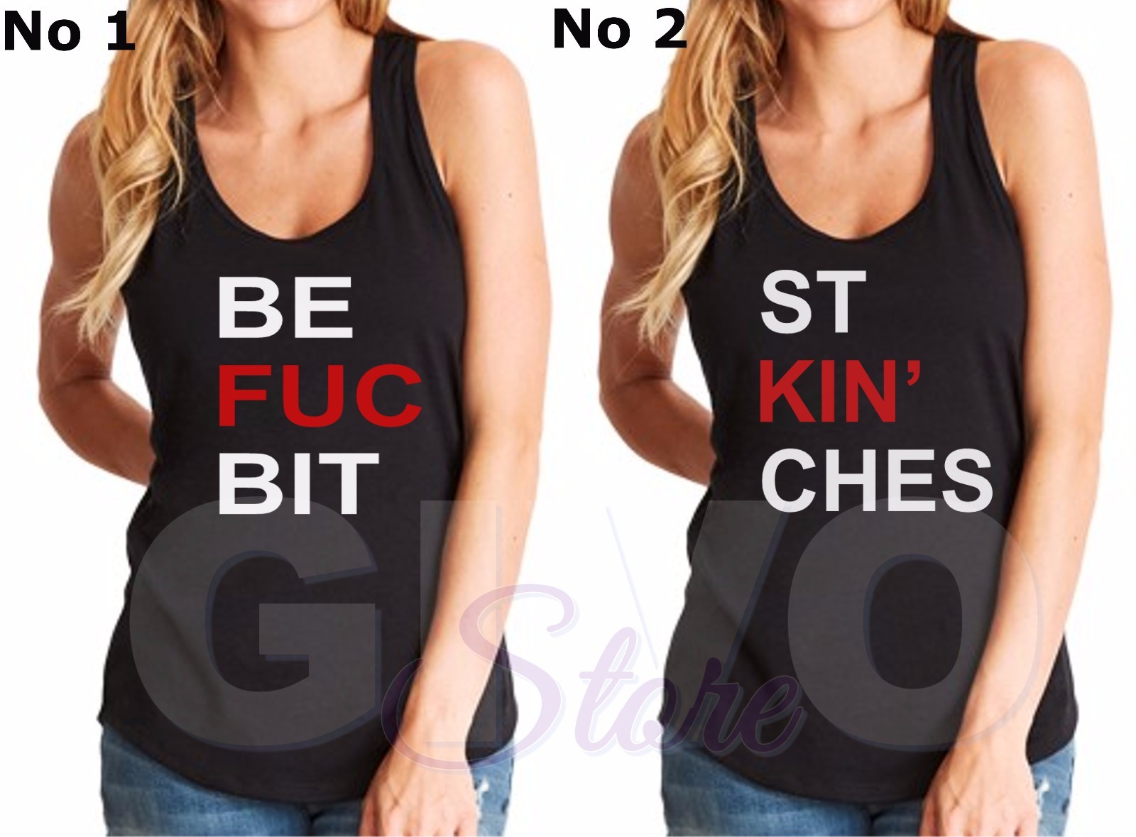 Tank Top Best Fuckin' Bitches Shirt The Original BFF Friends Matching Party Gift-image