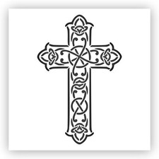 Celtic Cross 4 Stencil - Choose a Size - Laser-Cut Reusable Plastic