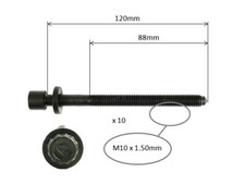 Cylinder Head Bolt Set For Vw Bora Type 4 Sedan 2003-2004 2.0l Azj I4 8v Sohc
