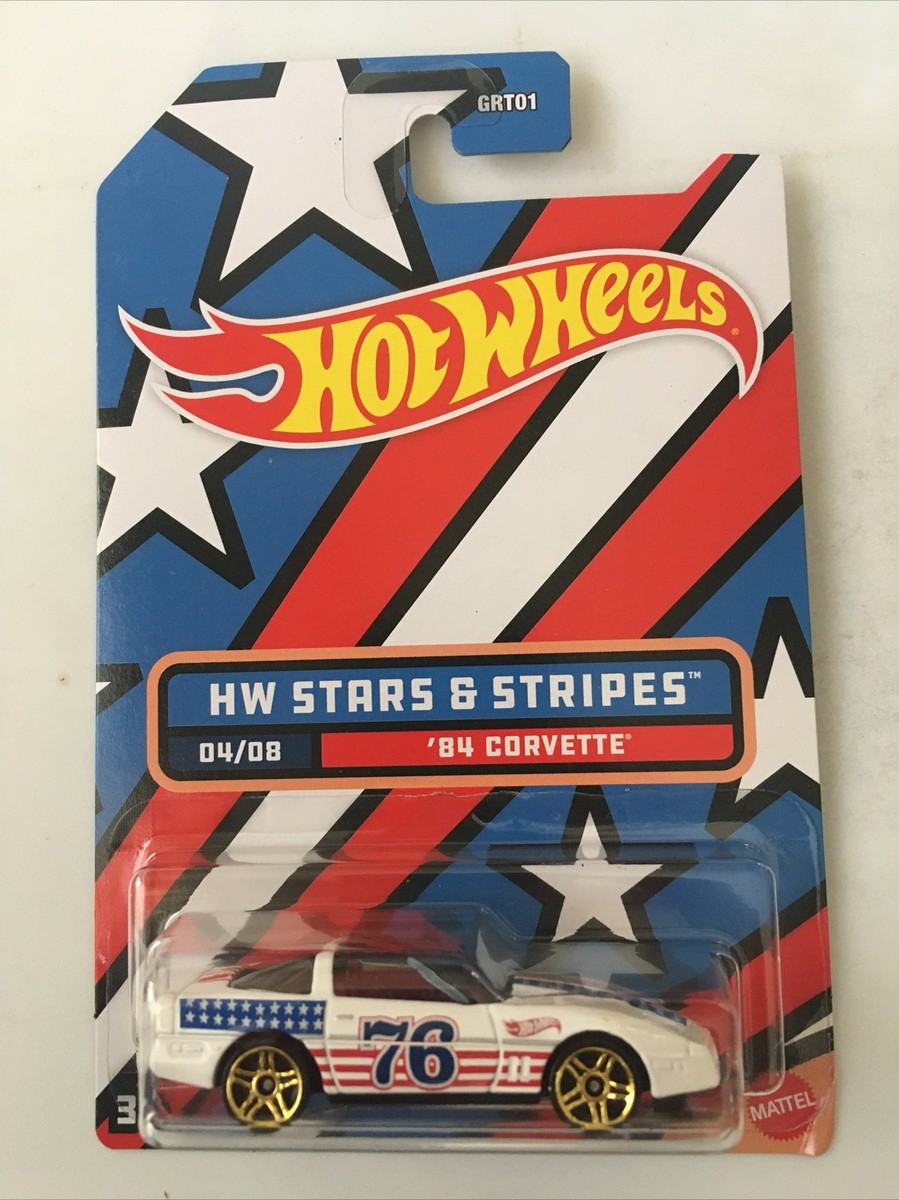 2022 Hot Wheels Stars & Stripes #4 Walmart Exclusive 84 CORVETTE