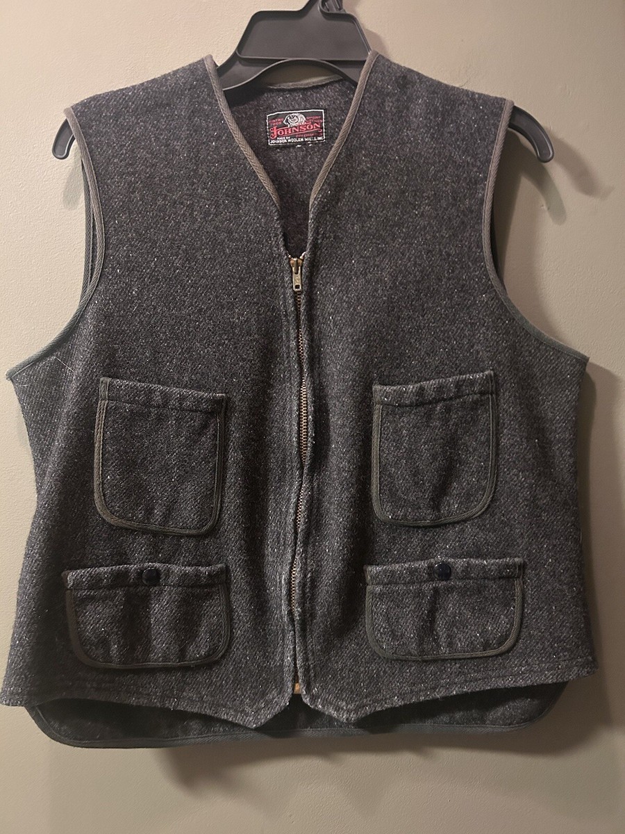 【米国製】【Johnson Woolen Mills】 Wool Vest Button Front Wool Vest – Johnson Woolen Mills