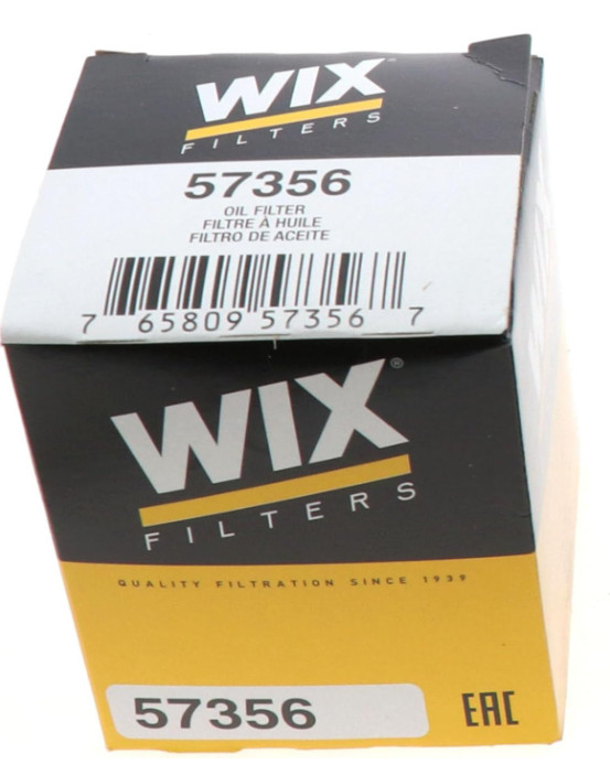 WIX 57356 Engine Oil Filter &ndash; Premium Spin-On Lube Filter, 21 Micron Rating