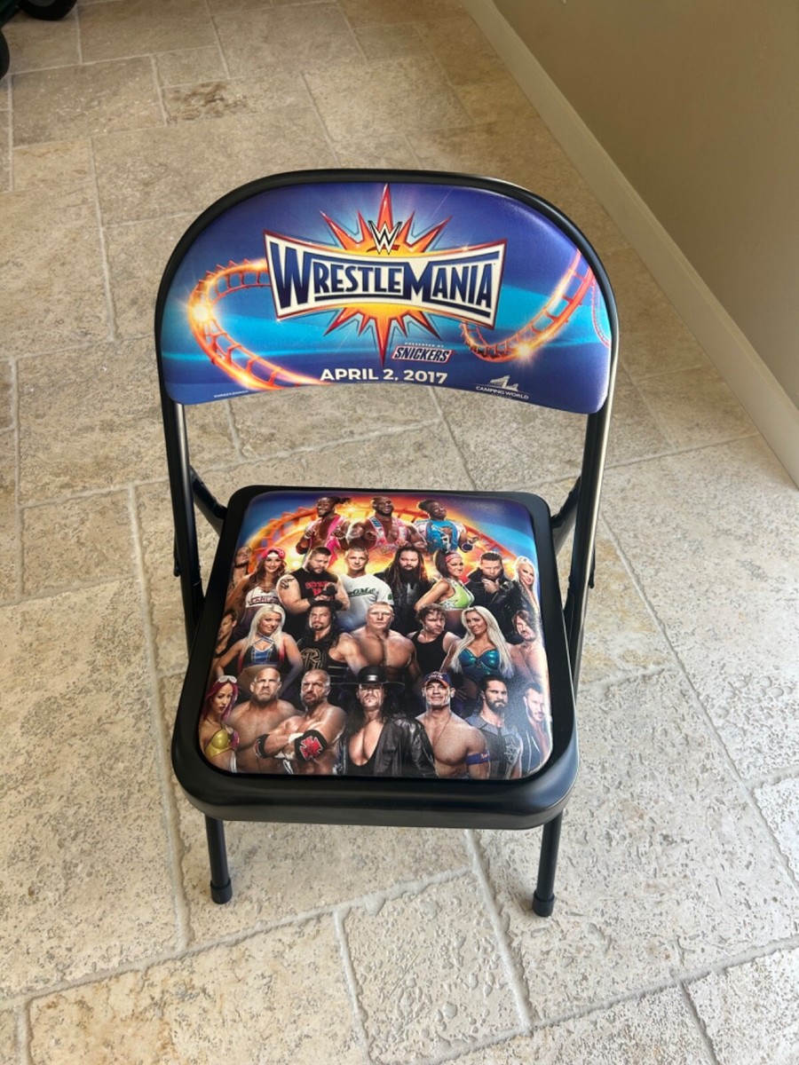 2017 WWE Wrestlemania 33 Rare Ringside Folding Chair Orlando Florida | eBay
