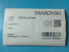 Original Swarovski factory pack Crystal 3188 Xirius Lochrose 4 mm pack 1440 pcs