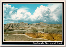 Badlands National Park South Dakota Yellow Mounds Hills View Vintage Postcard