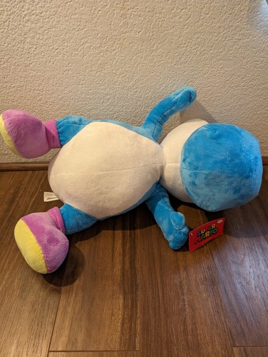 Yoshi Blue Plush Super Mario Brothers Toy Stuffed Animal Doll 16" 2018 CLEAN - Picture 4 of 5