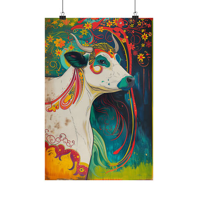 Cow Fine Art Portrait Home Decor Unique Print Poster Gallery Quality Gift