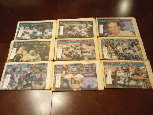 Lot of 26 different 1999 Dallas Cowboys Weekly Magazine Newspapers - Picture 3 of 4