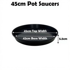 45cm Plant Pot Saucers Round Deep Strong Plastic Base Water Drip Tray Saucer