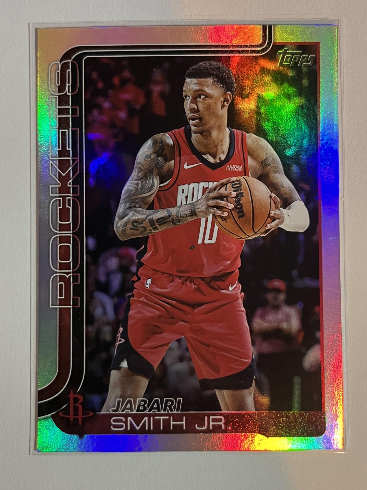 2025-26 Topps #177 Jabari Smith Jr. Aqua Holo Foil - FAST USA SHIPPING