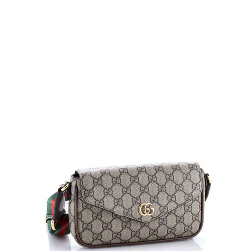 Gucci Ophidia Envelope Flap Shoulder Bag GG Coated Canvas Mini - Picture 2 of 7