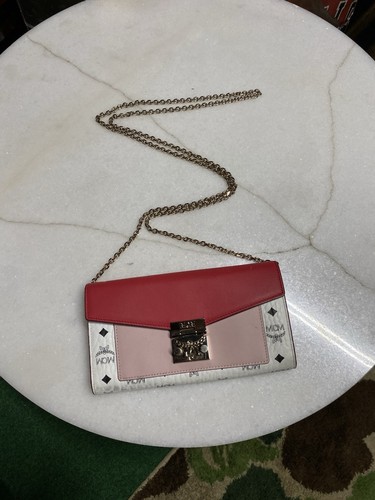 MCM Umhängetasche Damen Leder weiß Kette - Bild 8 von 12