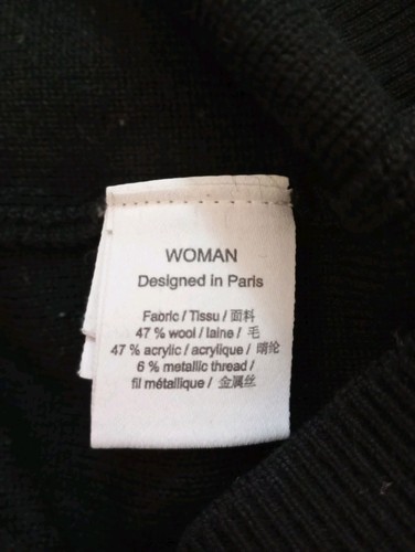 D Uniforms Dior Ladies Wool Crewneck striped golden Sweater Pullover Size M - Picture 6 of 12