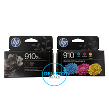 GENUINE 4-PACK HP 910XL BLACK 910 Color C/M/Y INK 3JB41AN SEALED BOX 2027