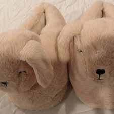Adult Plush Puppy Dog Slippers