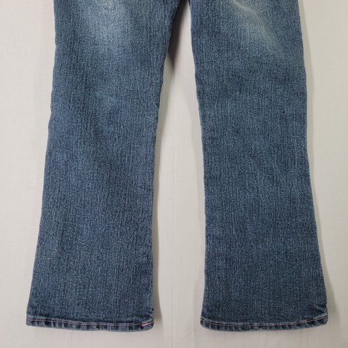 Levis Boot Cut Jeans Girls 5 Adjustable Waist Pink Stitch Blue Denim Youth Kids - Picture 11 of 19