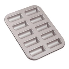Financier Cake Pan, 10-Cavity Non-Stick Rectangle Muffin Pan Biscuits Cookies...