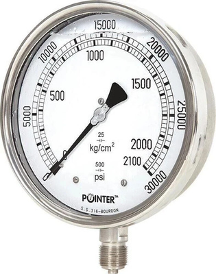 #ad Dual Scale High Pressure Gauge 0 2000 BAR 0 30000 PSI $107.96