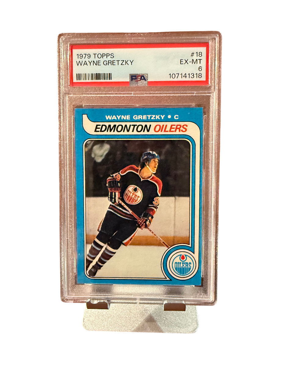 🔥 1979-80 Topps Wayne Gretzky Rookie RC #18 🏒 PSA 6 EX/MT ⭐