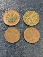 Lot Of 5 Czech Korun Coins - 1981 2kc,  1993 & 1994 10kc, 1998 20kc, & 2015 50kc