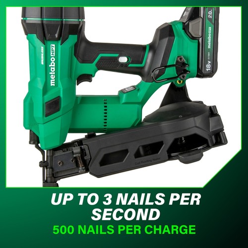 Metabo HPT NV1845DAM 18V MultiVolt Li-Ion CL Coil Roofing Nailer Kit (2 Ah) New - Picture 9 of 11