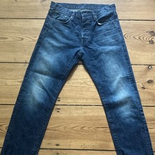 HELMUT LANG Jeans Blau Denim Gr. 30 Gerade Be...