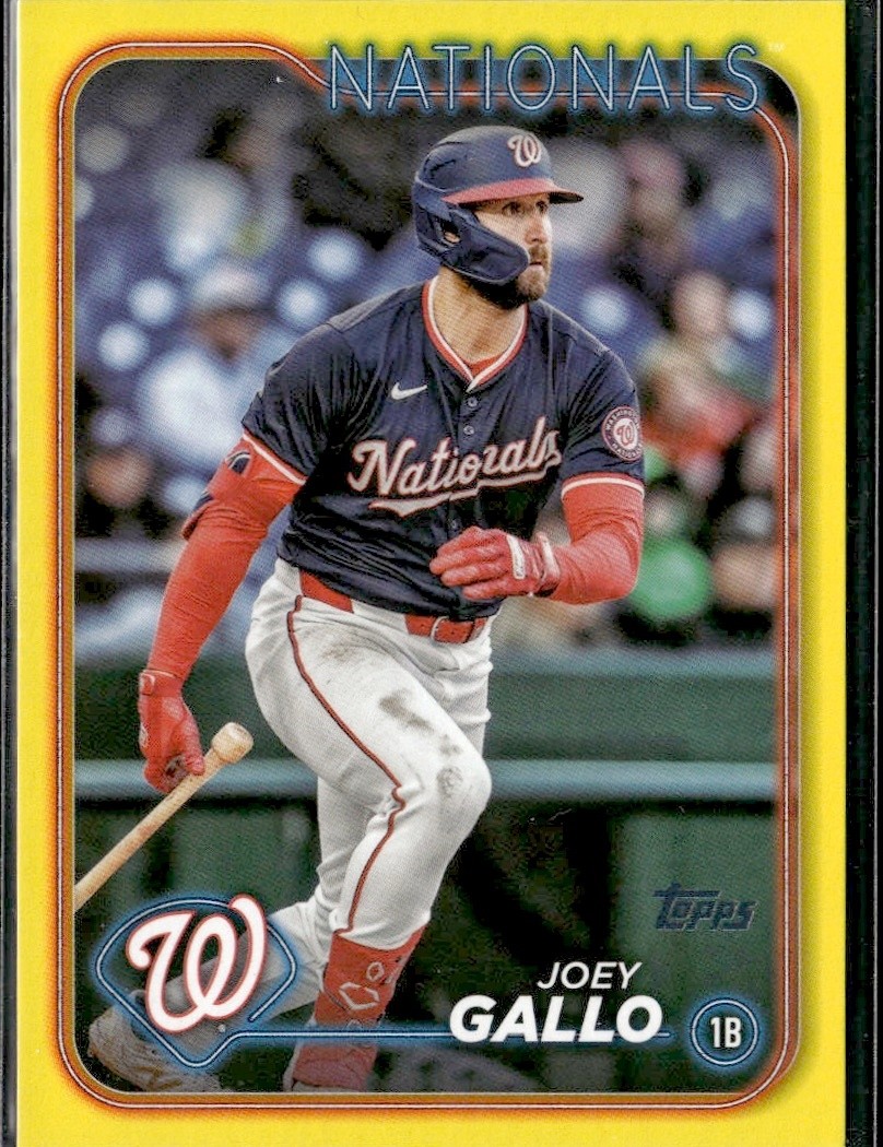 2024 Topps Update Joey Gallo #US136 Yellow Parallel Nationals