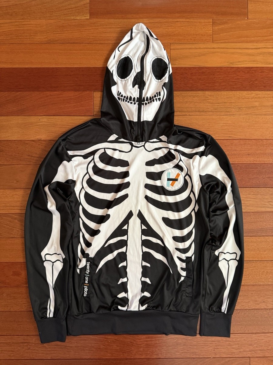 Twenty One Pilots Vessel Era Skeleton Zip Up Hoodie Rare - Small