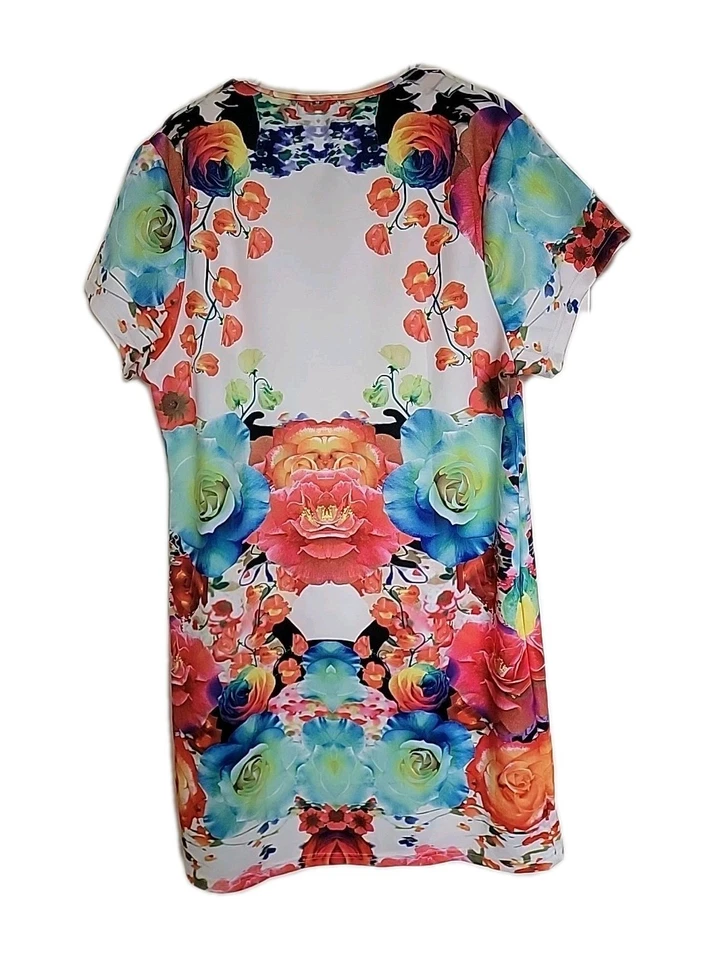 Vestido para mujer Just Love estampado floral escote redondo manga corta talla 3X Foto 3 de 3