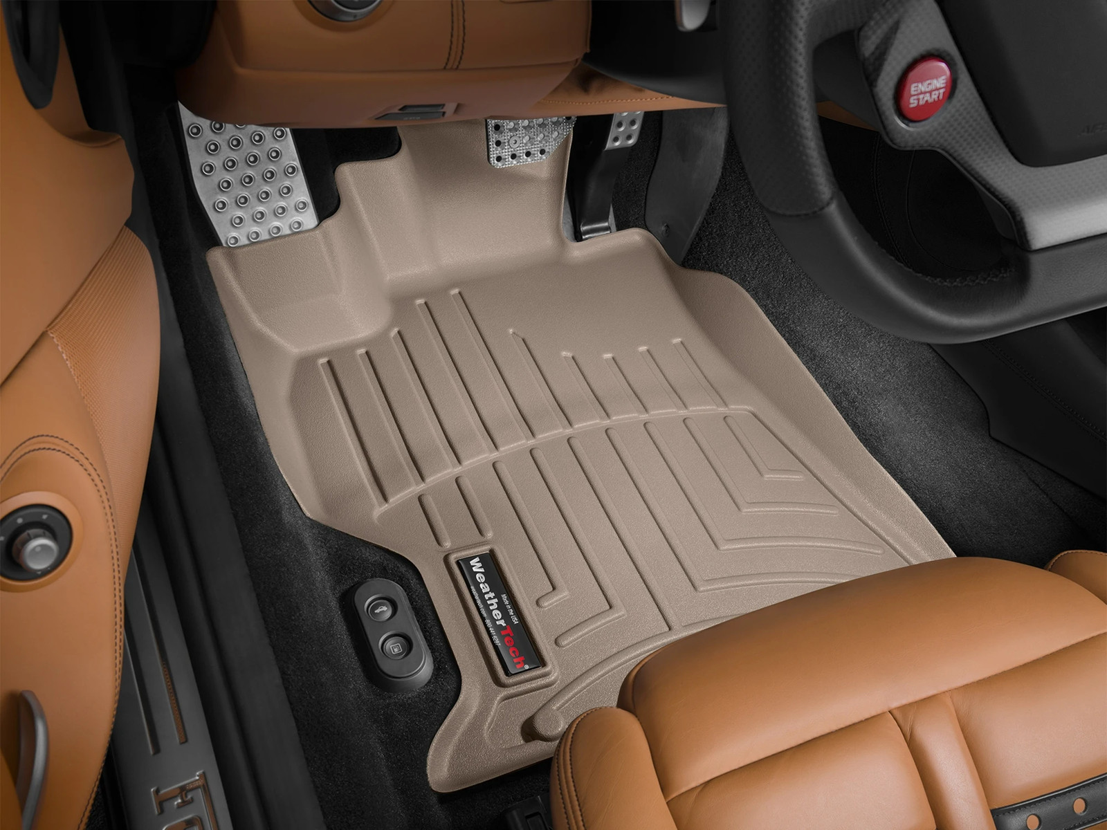 WeatherTech FloorLiner for 2010-2014 Ferrari California - 1st Row, Tan