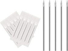 ATOMUS Body Piercing Needles, 10pcs 16G Stainless Steel Sterile Disposable...