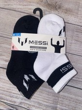 Messi Kids Medium 10 1/2 - 4 Quarter Socks 6 Pack Soft Stretchy Pink