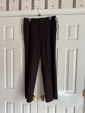 NWT Ralph Lauren LRL Dark Brown Wool Stretch Dress Pants Slacks Women s Size 10