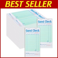 2400 Total Tickets - Green Guest Check Books 48 Pack