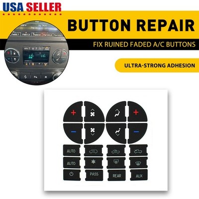 A/C Climate Button Control Repair Decals Stickers For 2008-2012 Buick Enclave US