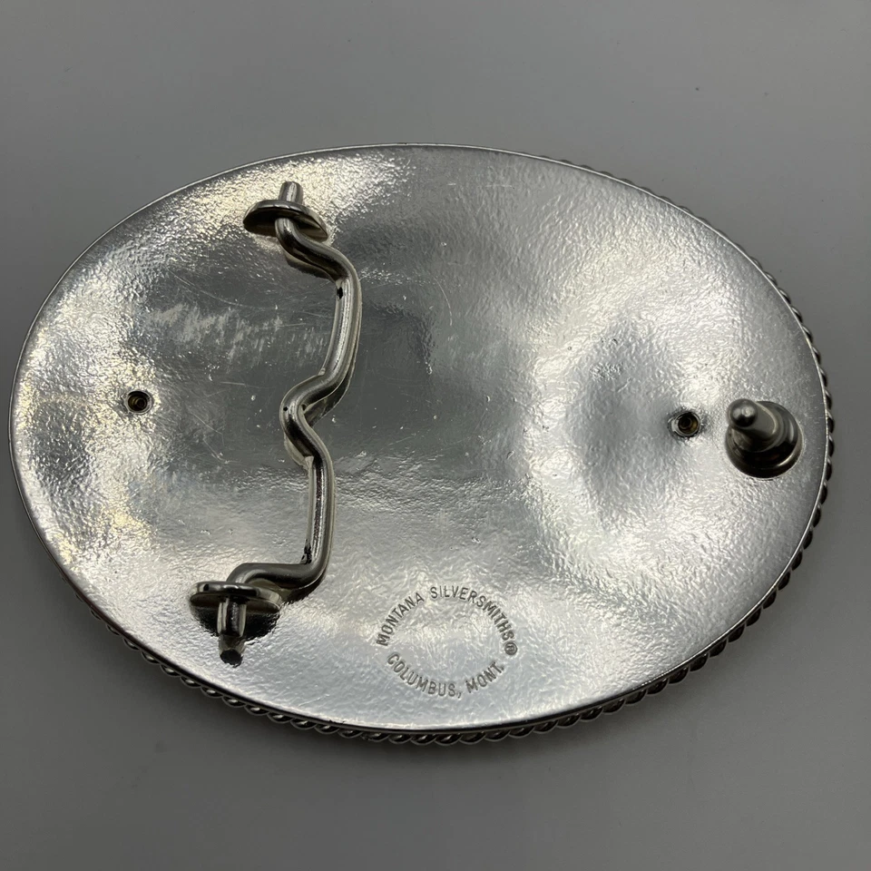 Montana Silversmiths Rosebud Legacy Buckle with Cowboys & Horses - Image 2 of 4