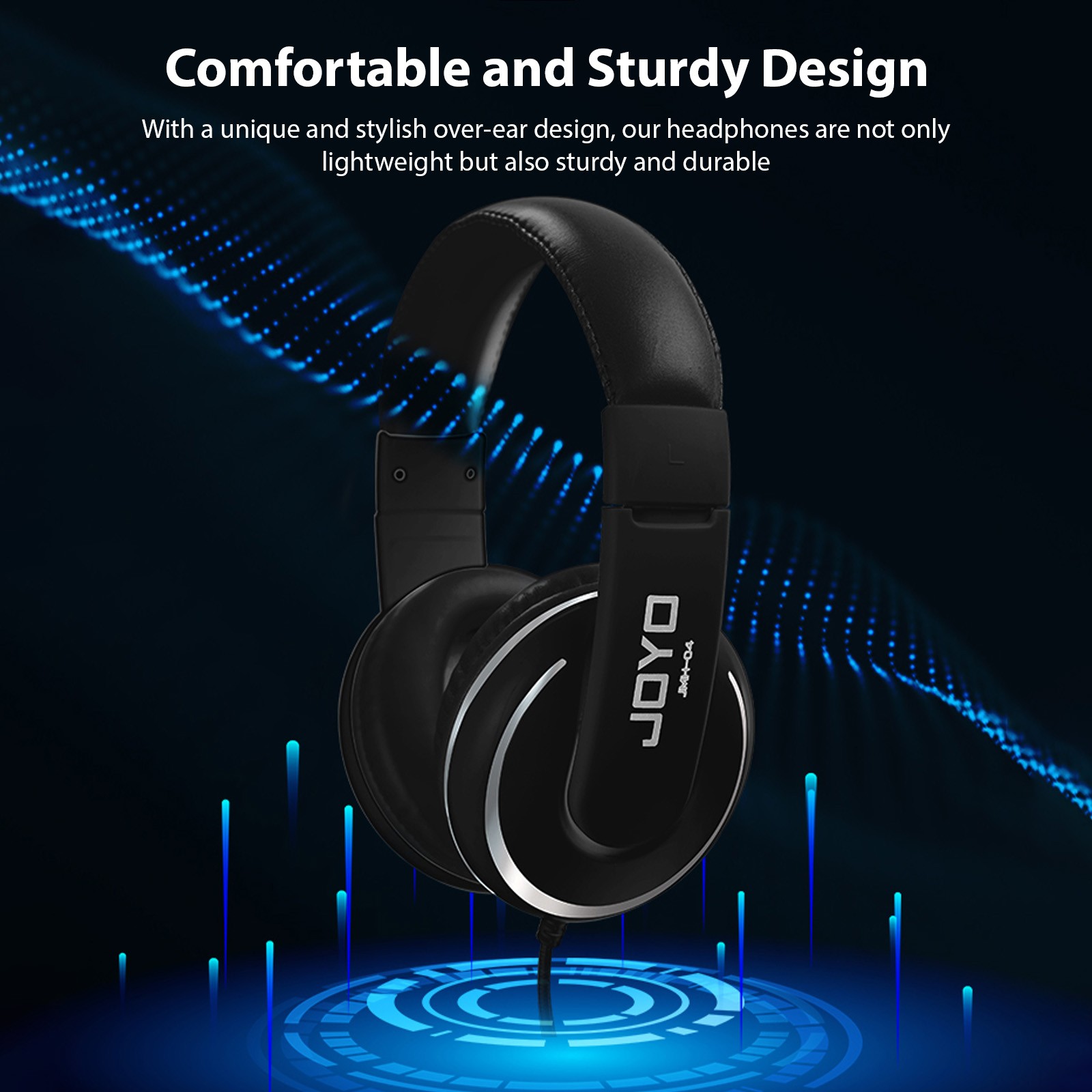 Over Ear Headphone Wired Headphones Stereo Sound Headsets 40mm Driver C BAJ