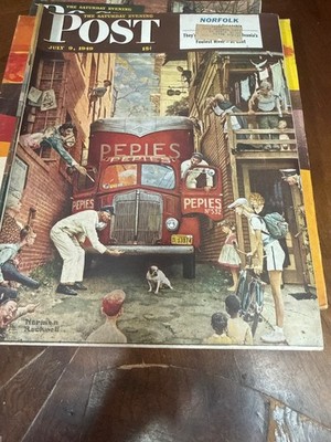 Saturday evening post July 9, 1949 Norman Rockwell  cover excellent condition