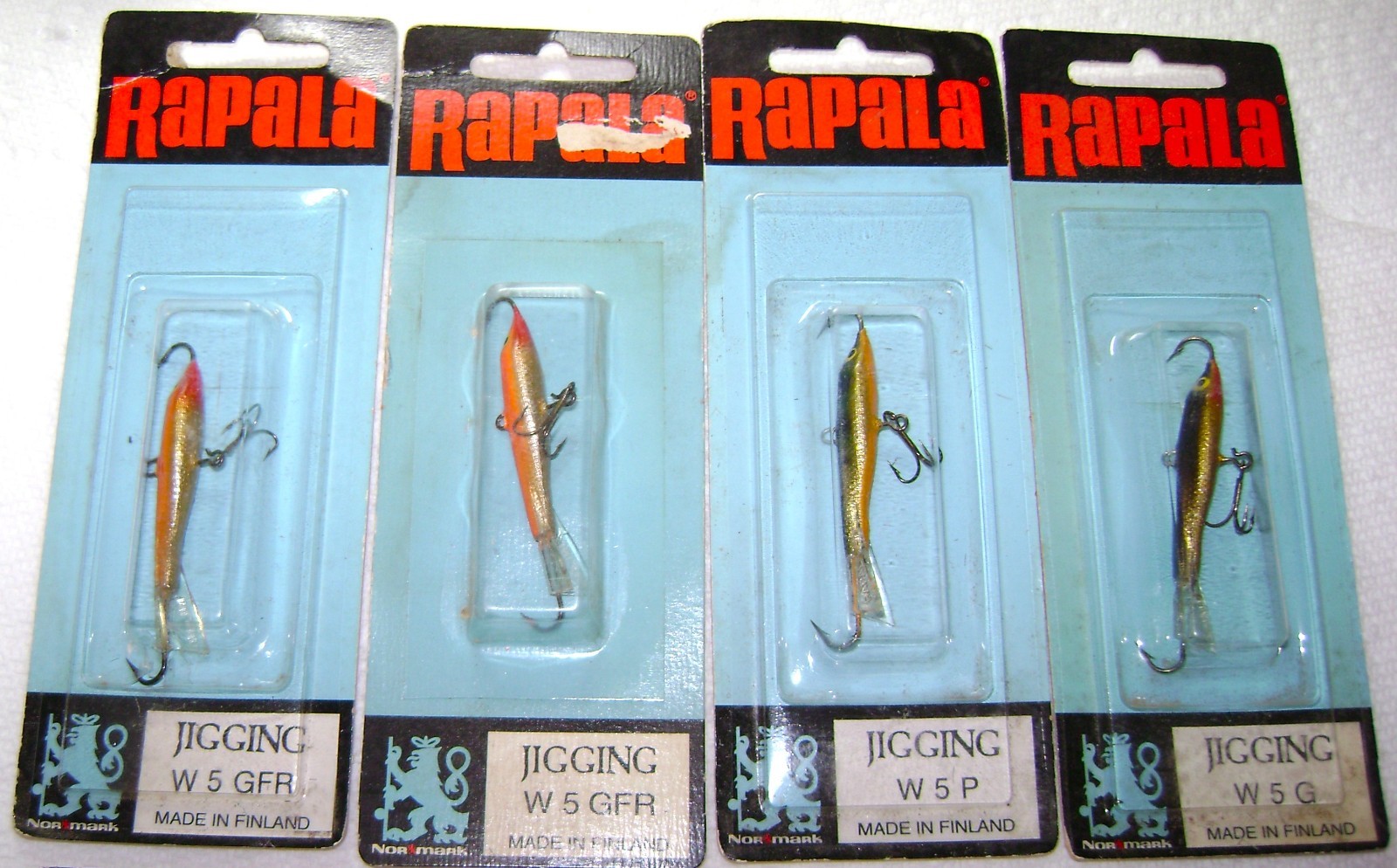 8 RAPALA JIGGING RAP LURES SIZE W5 VINTAGE FINLAND GFR PERCH GOLD SILVER ICE JIG - Image 2