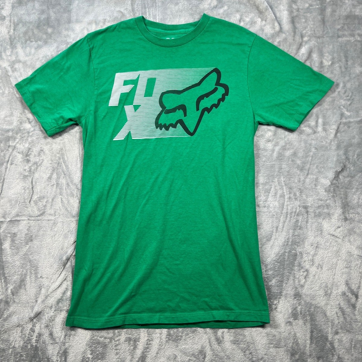 Fox Racing Graphic T Shirt Green Mens Short Sleeve Cotton Regular
